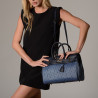 PYLA FANTASIA, petit sac à main toile tressée bleu jean
