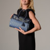PYLA FANTASIA, mini sac à main toile tressée bleu jean
