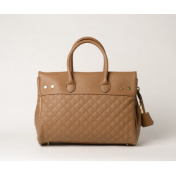 PYLA LOSANGE, petit sac à main taupe mat