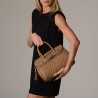 PYLA LOSANGE, mini sac à main taupe mat