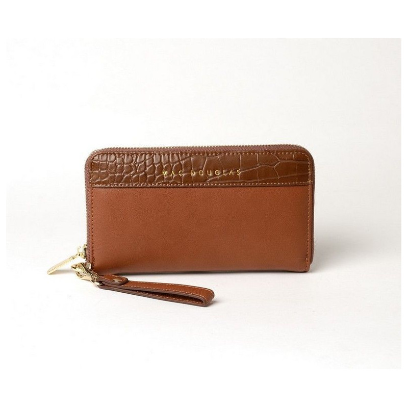 BALISE VEGAN, portefeuille zippé marron BALISE VEGAN, portefeuille zippé marron