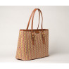 EVERTON PALOMA, sac cabas tressé ocre