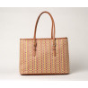 EVERTON PALOMA, sac cabas tressé ocre