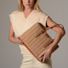 EVERTON PALOMA, sac cabas tressé ocre