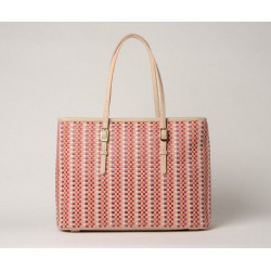 EVERTON PALOMA, sac cabas tressé pink