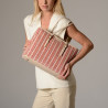 EVERTON PALOMA, sac cabas tressé pink
