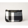 JAIPUR FANTASIA, pochette à motif tartan noir et blanc