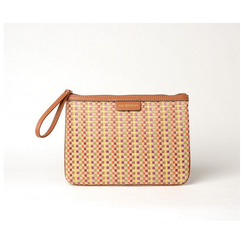 JAIPUR PALOMA, grande pochette tressé ocre JAIPUR PALOMA, grande pochette tressé ocre