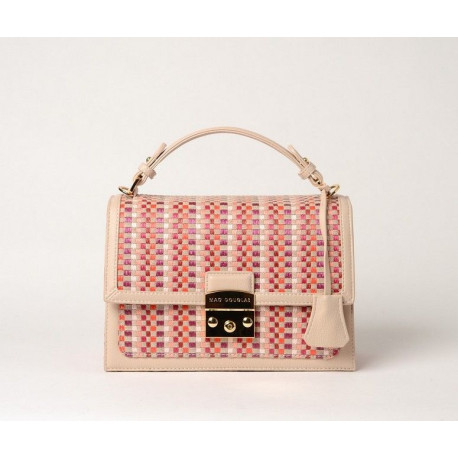 JOYAU PALOMA, sac cartable tressé pink