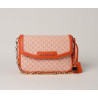 KIRIBATI FANTASIA, petit sac à motif losange corail