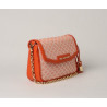 KIRIBATI FANTASIA, petit sac à motif losange corail