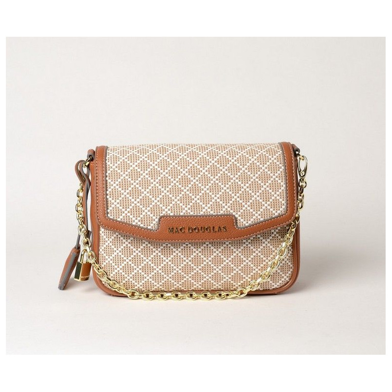 KIRIBATI FANTASIA, petit sac à motif losange châtain