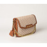 KIRIBATI FANTASIA, petit sac à motif losange châtain