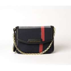 KIRIBATI FANTASIA, petit sac à motif tartan noir et blanc
