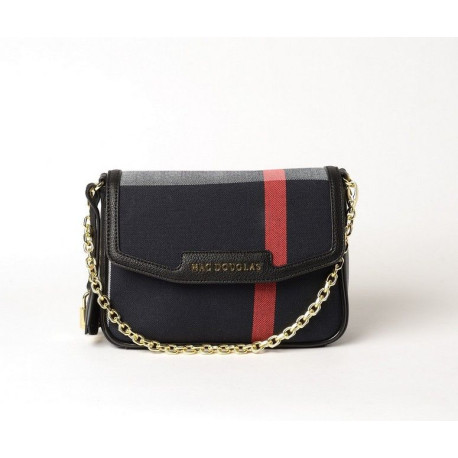 KIRIBATI FANTASIA, petit sac à motif tartan noir et blanc