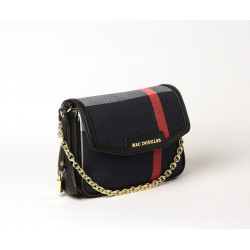 KIRIBATI FANTASIA, petit sac à motif tartan noir et blanc