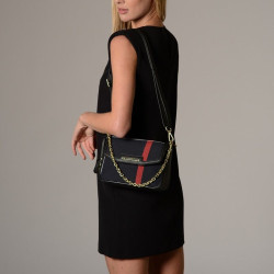 KIRIBATI FANTASIA, petit sac à motif tartan noir et blanc