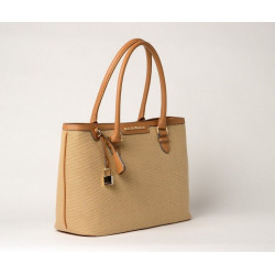 LAURENE FANTASIA, sac cabas beige foncé