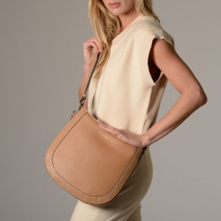 PACHA ROMY, sac bandoulière havane
