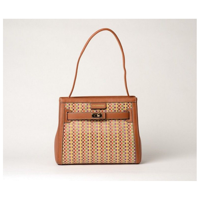 PAYTON PALOMA, petit sac porté épaule tressé ocre PAYTON PALOMA, petit sac porté épaule tressé ocre