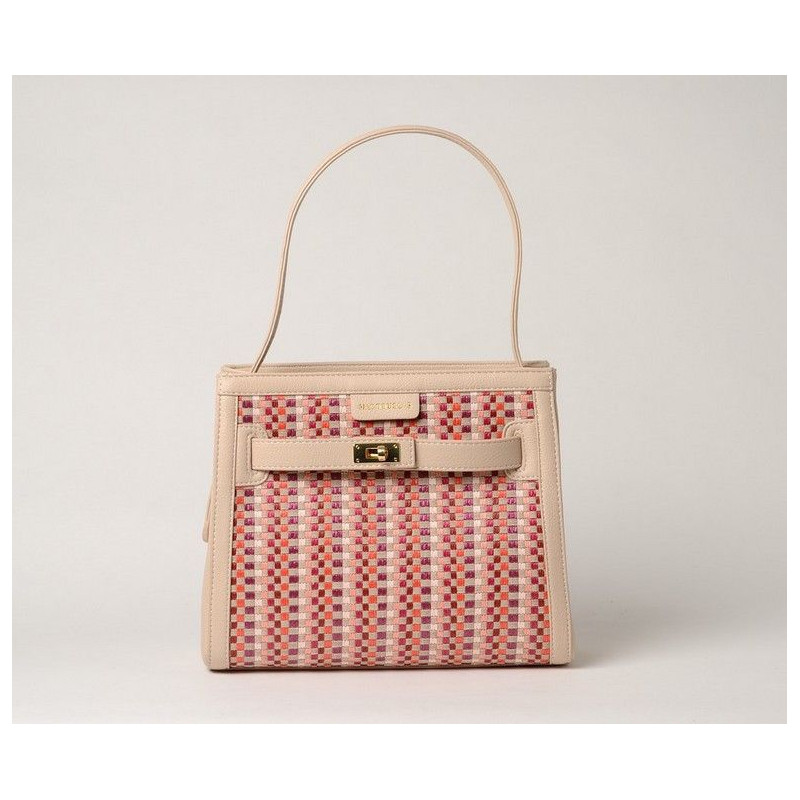 PAYTON PALOMA, petit sac porté épaule tressé pink PAYTON PALOMA, petit sac porté épaule tressé pink