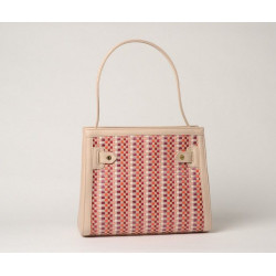 PAYTON PALOMA, petit sac porté épaule tressé pink