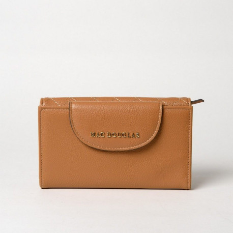GONDOLE LOSANGE, portefeuille compagnon camel mat