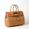 PYLA LOSANGE, petit sac à main camel mat
