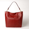 KENTUCKY ROMY, sac porté épaule cuir façon croco carmin