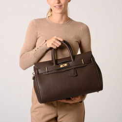 PYLA ROMY, grand sac à main moka
