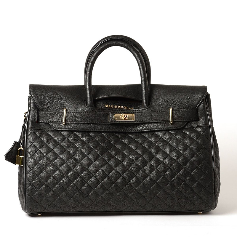 Pyla Losange, grand sac à main noir mat Pyla Losange, grand sac à main noir mat