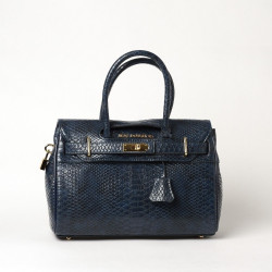 PYLA BRYAN, mini sac à main motif python marine