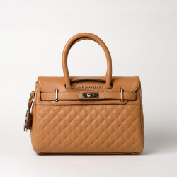 PYLA LOSANGE, mini sac à main camel mat