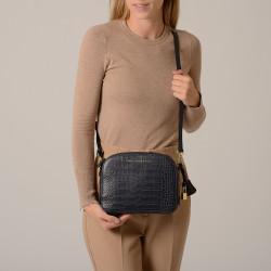 ROOIBOS ROMY, sac travers croco navy
