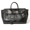 Pyla Meryl grand sac à main Noir façon croco