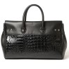 Pyla Meryl grand sac à main Noir façon croco