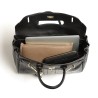 Pyla Meryl grand sac à main Noir façon croco