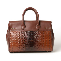 Pyla Meryl petit sac à main façon croco moka
