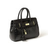 PYLA MERYL, mini sac à main façon croco noir