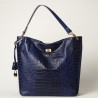 Kentucky Romy, sac porté épaule cuir façon croco marine