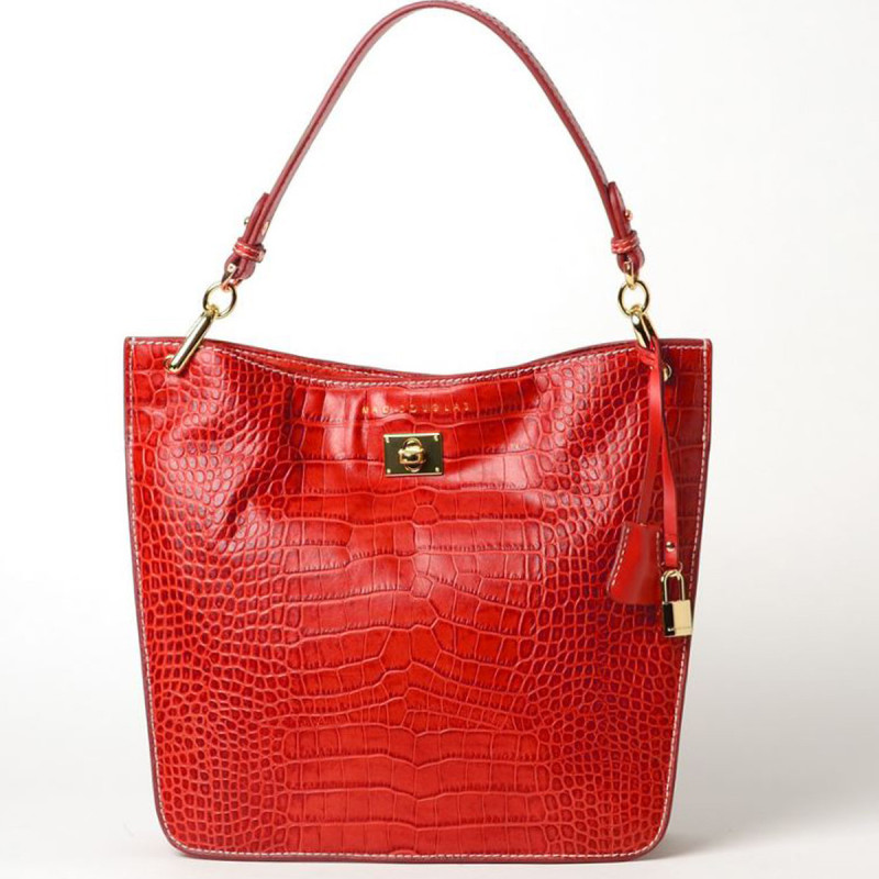 Kentucky Romy, sac porté épaule cuir façon croco rubis