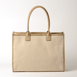 SPARKS FANTASIA, cabas en toile façon lin beige