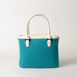 LAURENE FANTASIA, petit sac cabas turquoise