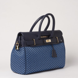 PYLA FANTASIA, petit sac à main tressé jean brut