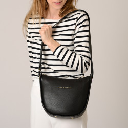 Bandoulière Mac Douglas Formidable En Cuir – Couleur Prune/kaki – Neuve