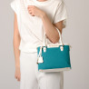 LAURENE FANTASIA, petit sac cabas turquoise