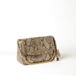 KIRIBATI BRYAN, sac motif python mordoré