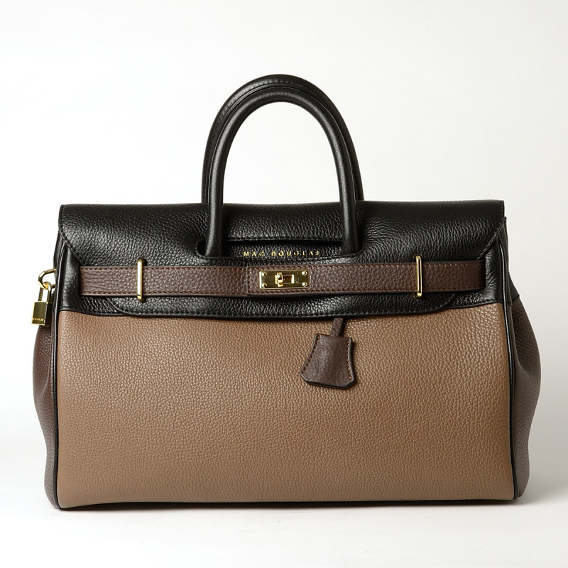 PYLA ROMY, grand sac à main cuir multicolore taupe PYLA ROMY, grand sac à main cuir multicolore taupe