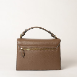 JOYAU ROMY, petit sac cartable taupe