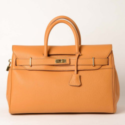 PYLA ROMY,  grand sac à main cuir safran